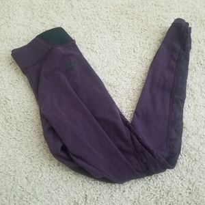 Nike Leggings Purple Blk Band & Burn Out Detail S
